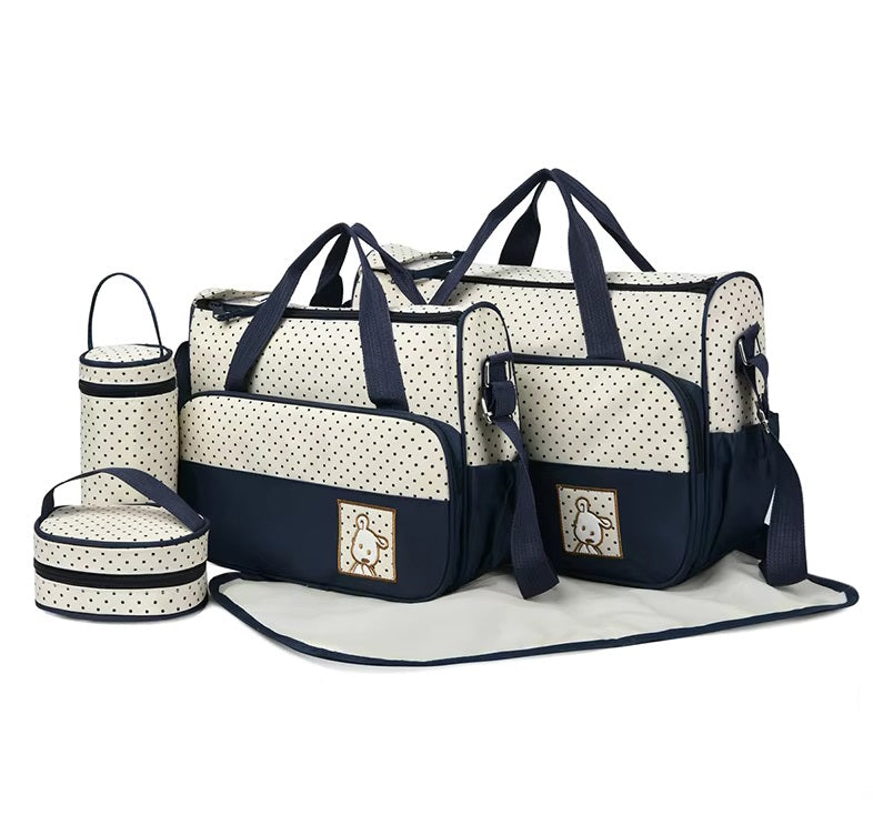 Buy MumStyle 5-in-1 Multi-Function Diaper Bag - Large Capacity Mommy Tote Midnight Blue at MyneeMoe Online In India