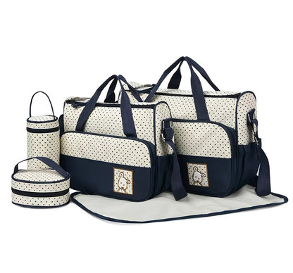 Buy MumStyle 5-in-1 Multi-Function Diaper Bag - Large Capacity Mommy Tote Midnight Blue at MyneeMoe Online In India