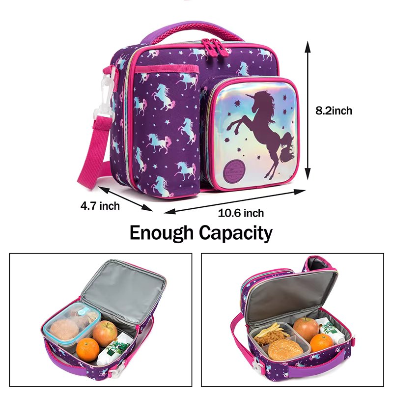 Buy Foodie Friend Insulated Lunch Bag: Perfect for School & Travel (Unicorn) at MyneeMoe Online In India