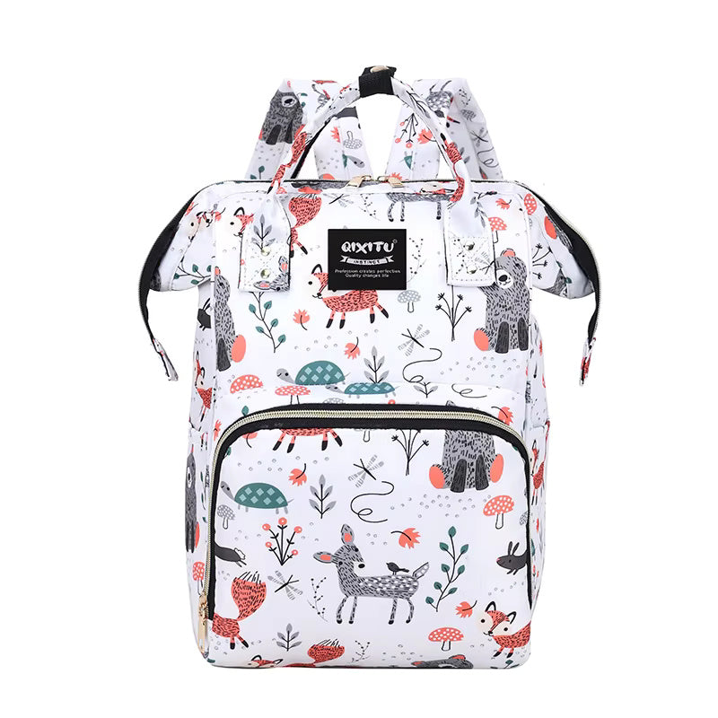 Buy ParentEase Stylish Diaper Bag - Multi-Functional Mommy Bag for Outdoor Adventures White & Red at MyneeMoe Online In India