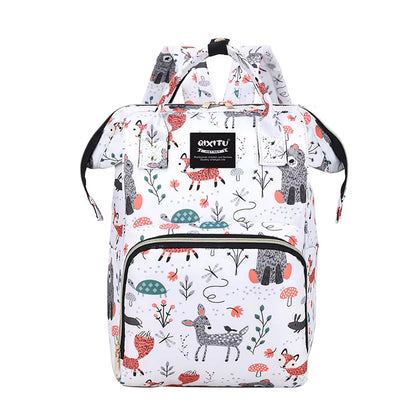 Buy ParentEase Stylish Diaper Bag - Multi-Functional Mommy Bag for Outdoor Adventures White & Red at MyneeMoe Online In India