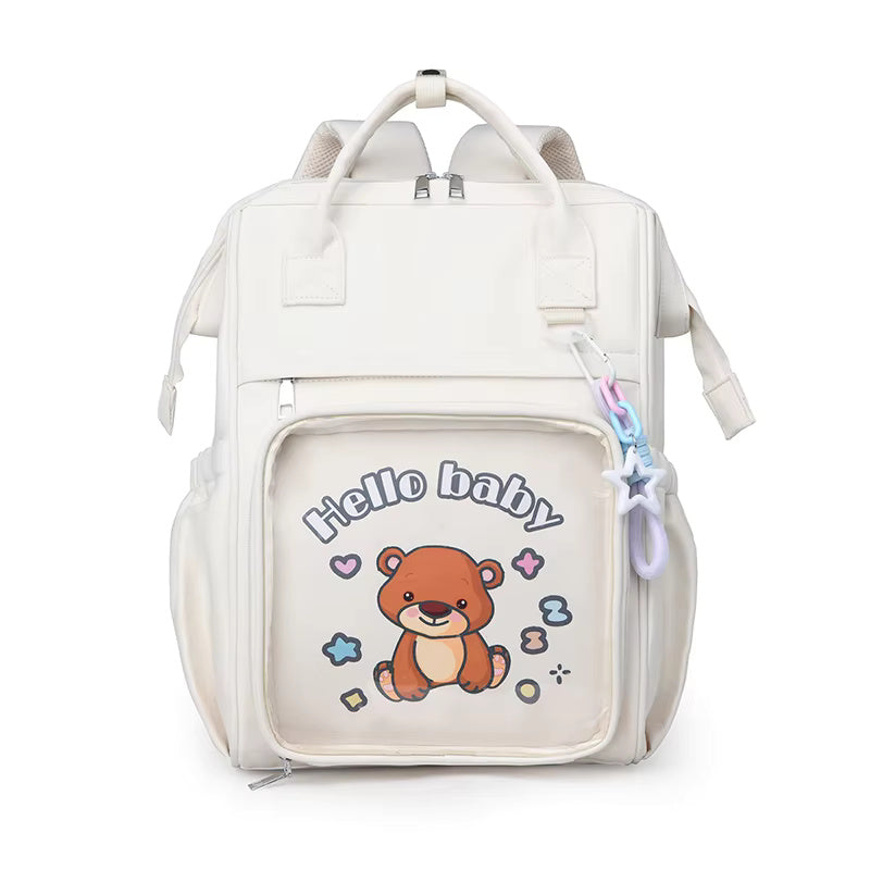 Buy MumEase Nappy Backpack - Large Capacity Diaper Bag for Moms & Stroller Use White at MyneeMoe Online In India