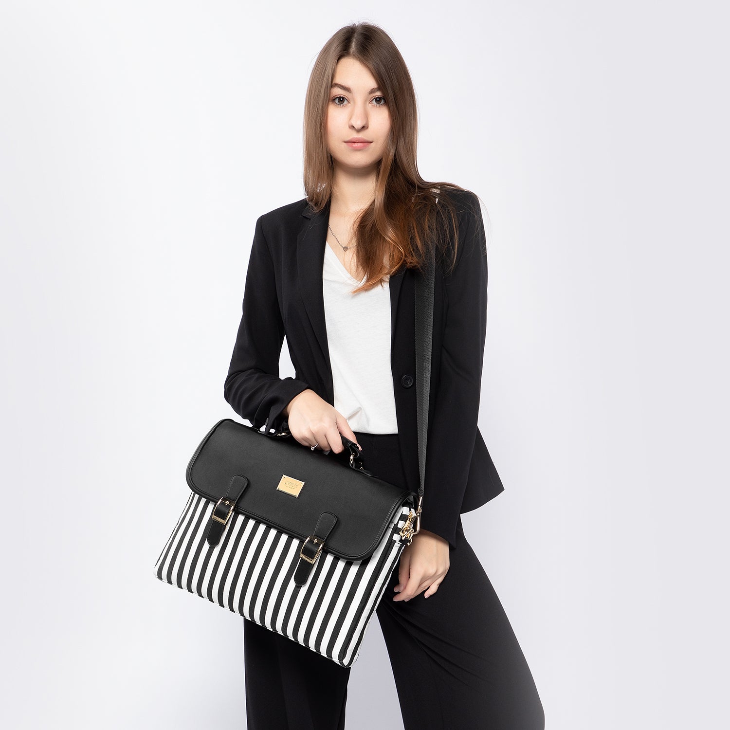 Buy Lovevook Women's Laptop Bag - Elegant Design with Multiple Compartments Black at MyneeMoe Online In India