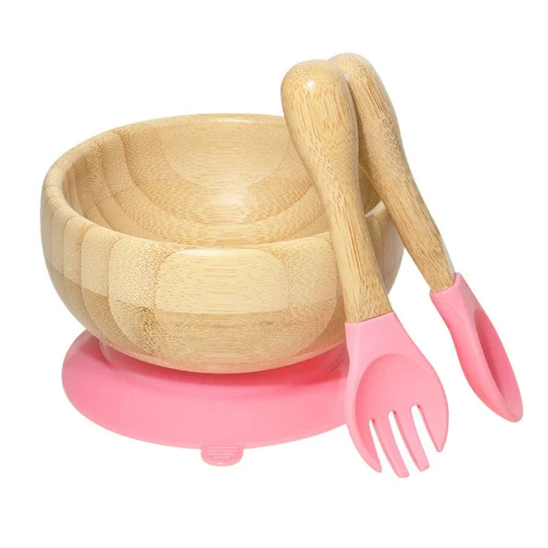Buy MyneeMoe Ellie Baby Dining Set – Bamboo Suction Feeding Essentials for Toddlers - Baby Feeding Set at MyneeMoe Online In India
