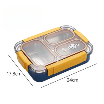 Buy Toki Buffet 100% Spill-Proof 3 Compartment Bento Box at MyneeMoe Online In India