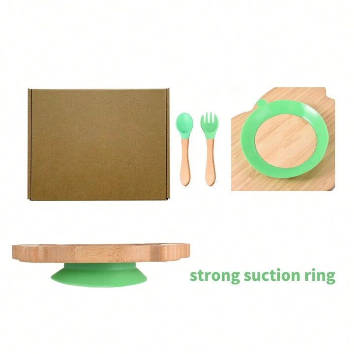 Buy MyneeMoe Petal Flyer Bamboo Suction Set – Eco-Friendly & Mess-Free for Toddlers - Baby Feeding Set at MyneeMoe Online In India