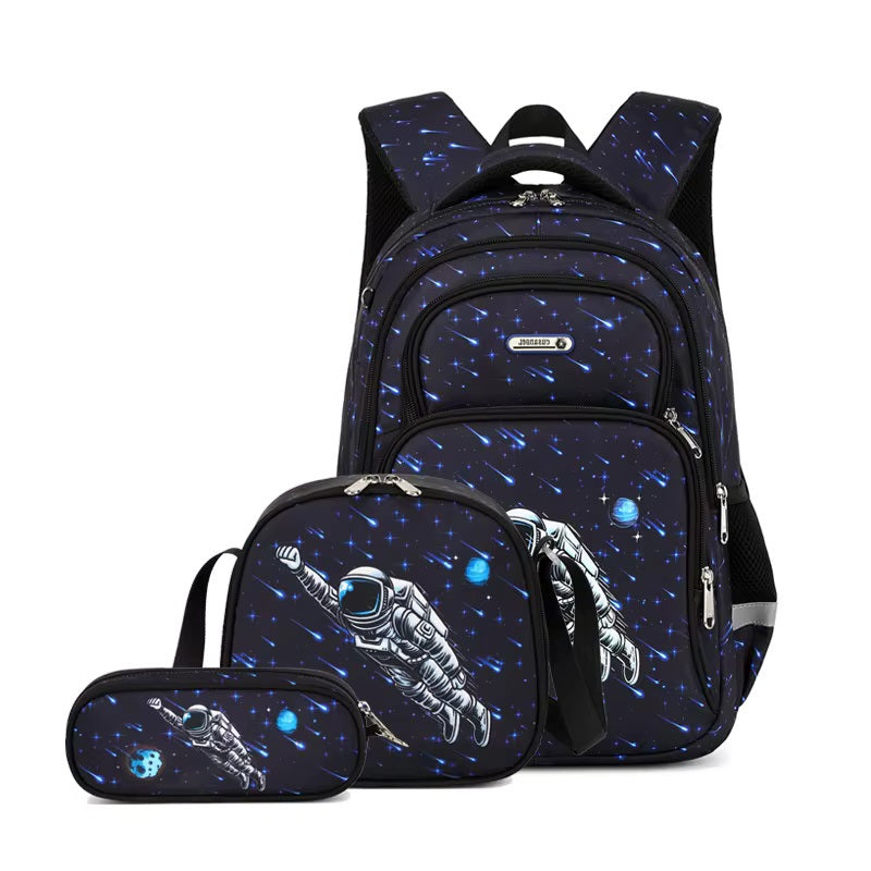 Buy MyneeMoe Explorer’s Delight Waterproof School Bag Combo - Backpack, Lunch Bag & Pencil Case Space-Blue - School Bag at MyneeMoe Online In India