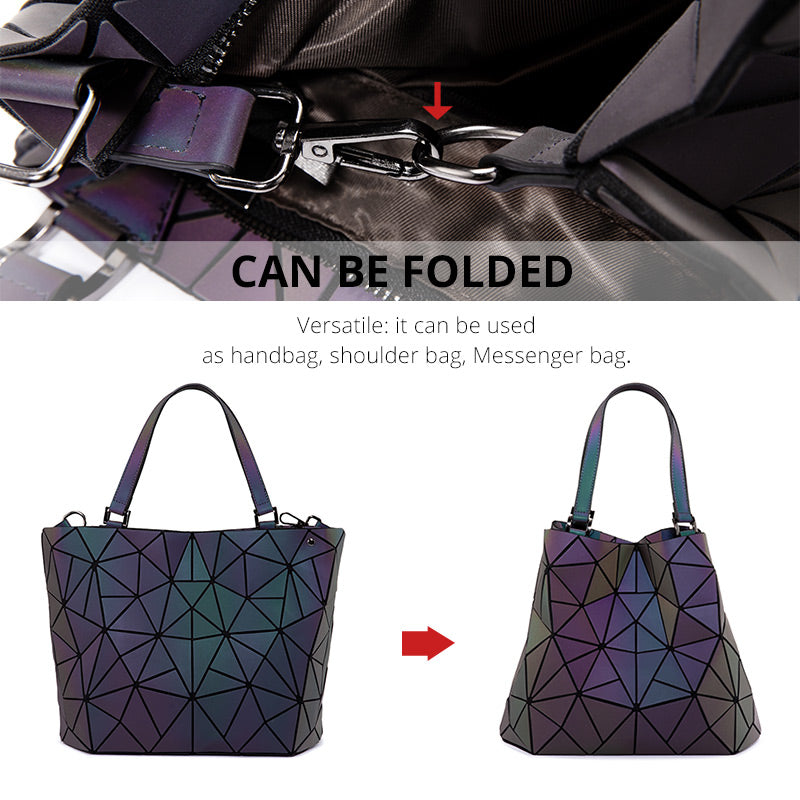 Buy MyneeMoe Lovevook Women's Luminous Geometric Handbag Set - 3-Piece Tote, Crossbody & Wallet - Travel & Tote Bags at MyneeMoe Online In India