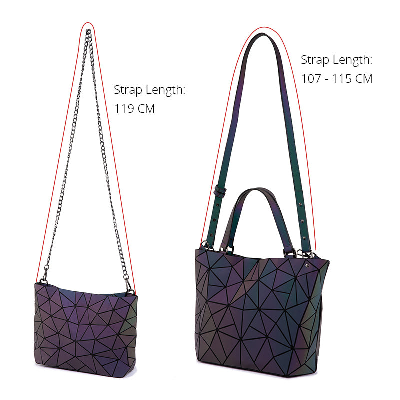 Buy Lovevook Women's Luminous Geometric Handbag Set - 3-Piece Tote, Crossbody & Wallet at MyneeMoe Online In India