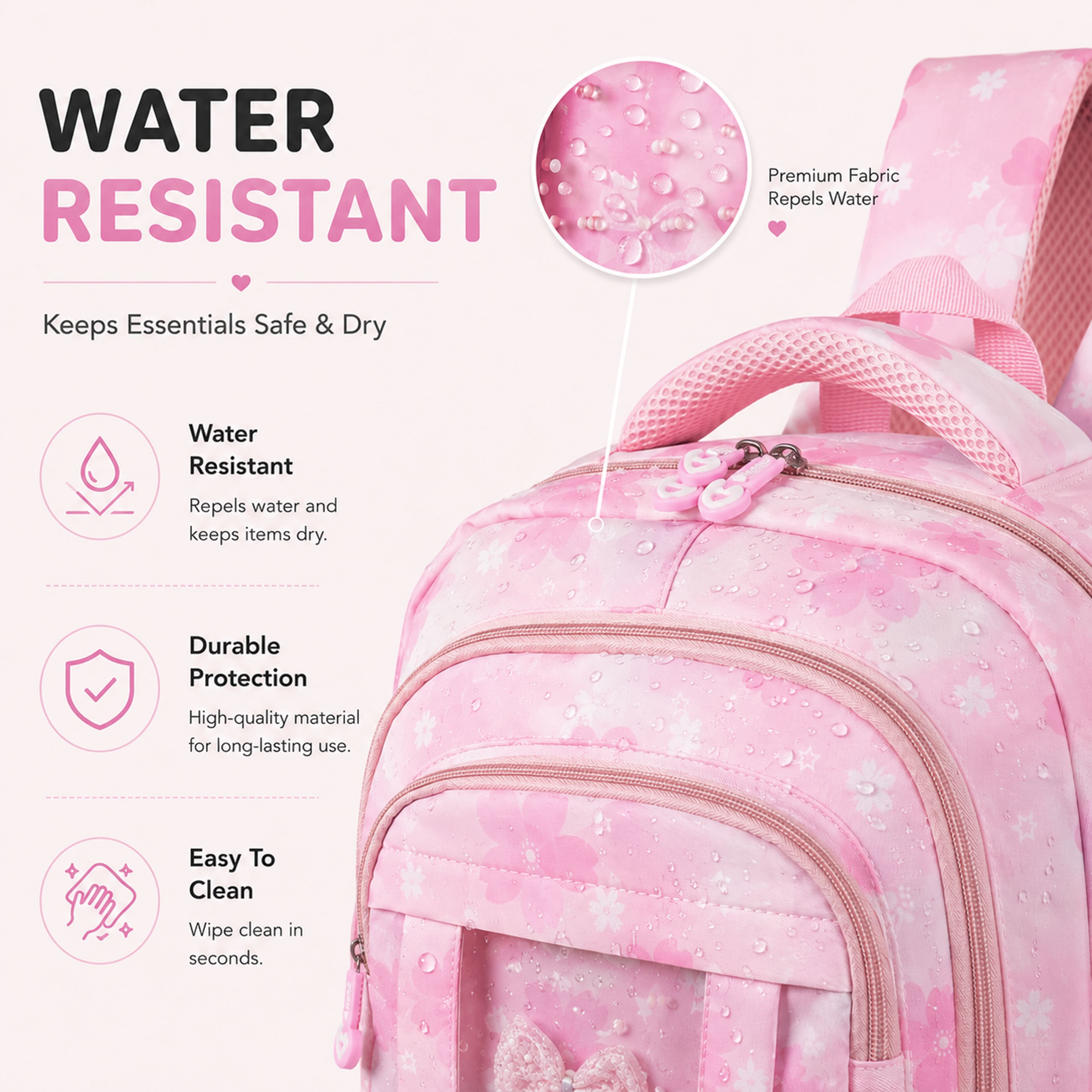 Buy MyneeMoe Book Bounder Elite Girls Backpack – Durable, Stylish & Spacious School Bag (Pink) - School Bag at MyneeMoe Online In India