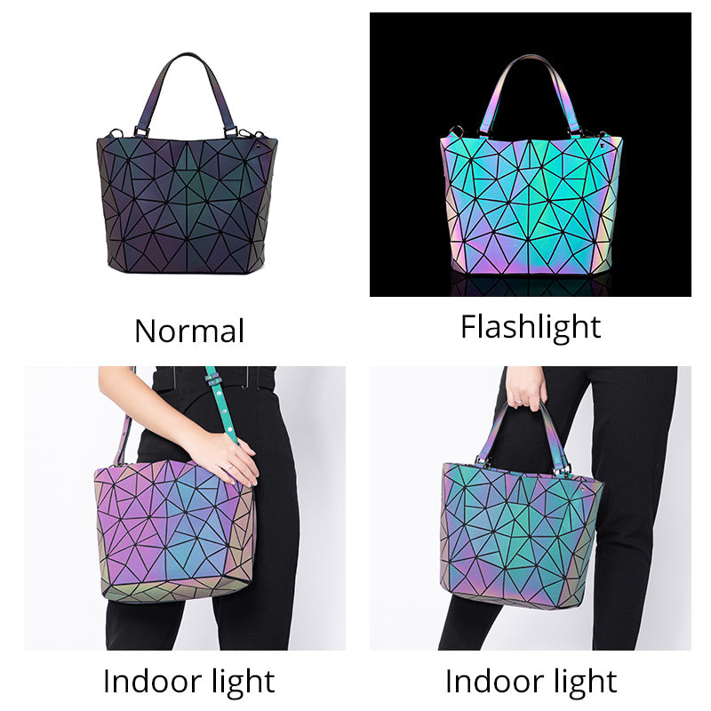 Buy Lovevook Women's Luminous Geometric Handbag Set - 3-Piece Tote, Crossbody & Wallet at MyneeMoe Online In India