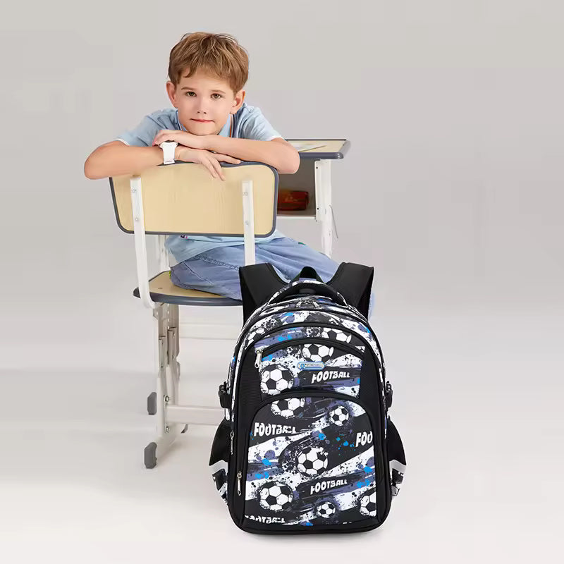 Buy Champ’s Choice Football Print School Bag - Waterproof, Large Capacity Backpack at MyneeMoe Online In India