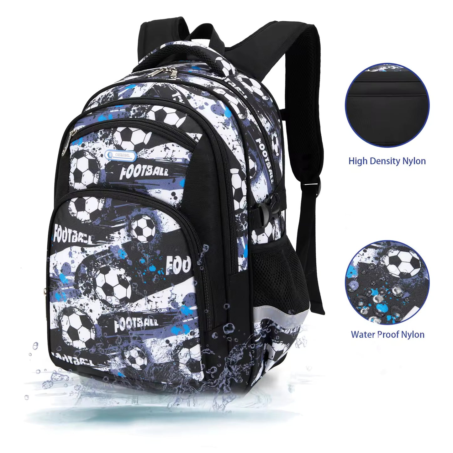 Buy Champ’s Choice Football Print School Bag - Waterproof, Large Capacity Backpack at MyneeMoe Online In India