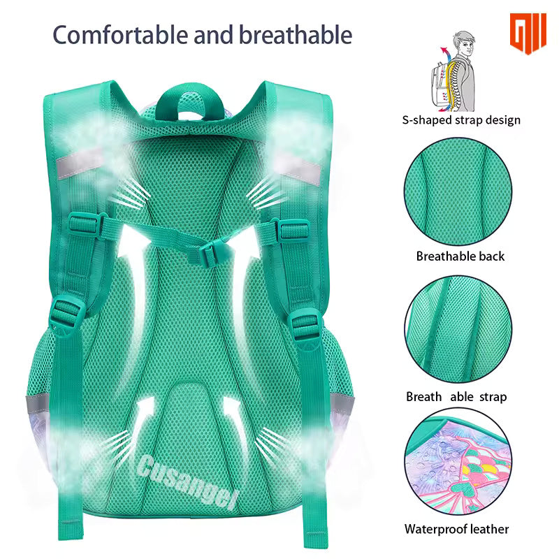 Buy MyneeMoe Magical Mermaid & Unicorn Print School Bag - Waterproof & Spacious Backpack - School Bag at MyneeMoe Online In India