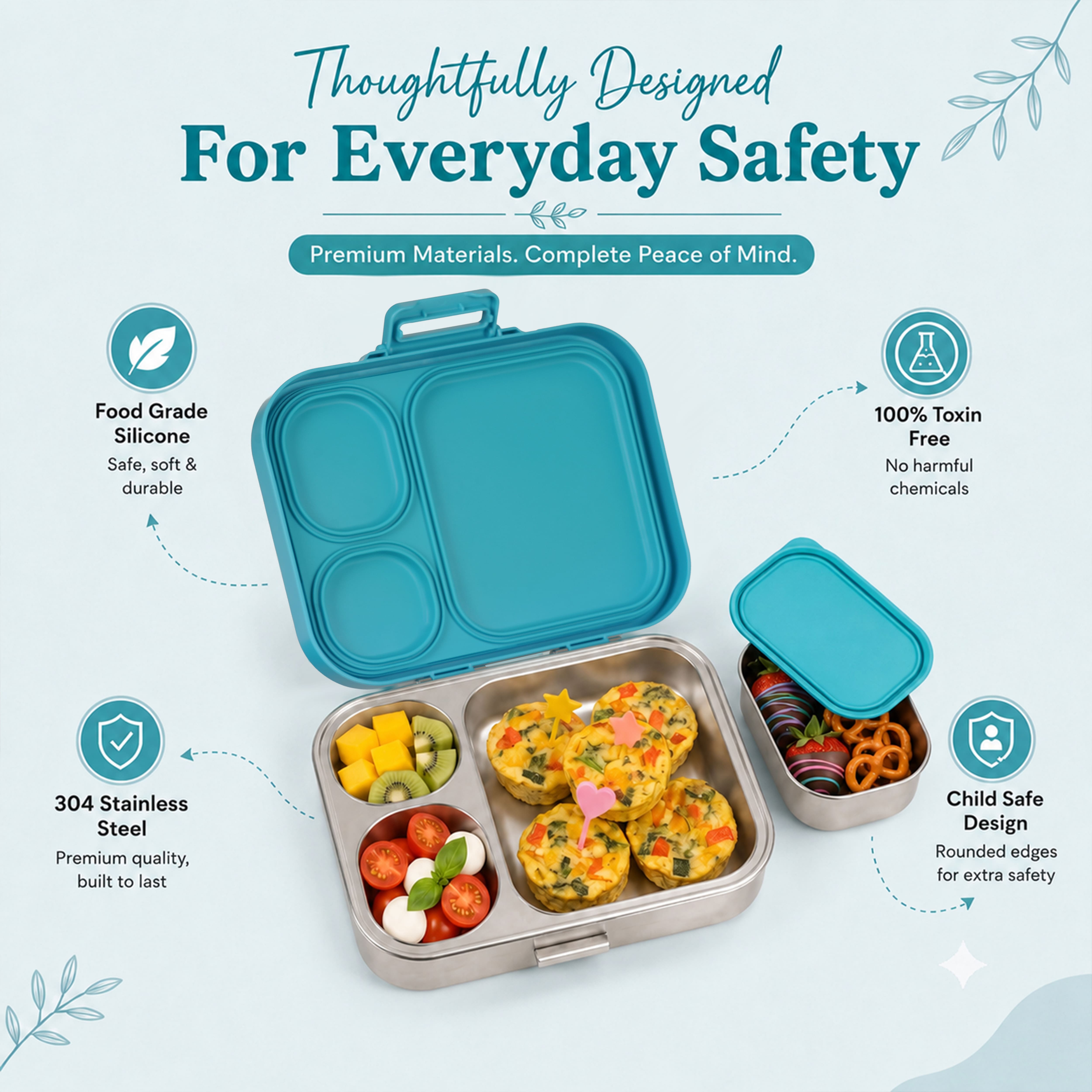 Cubix Stainless Steel Bento Lunch Box - Space Explorer