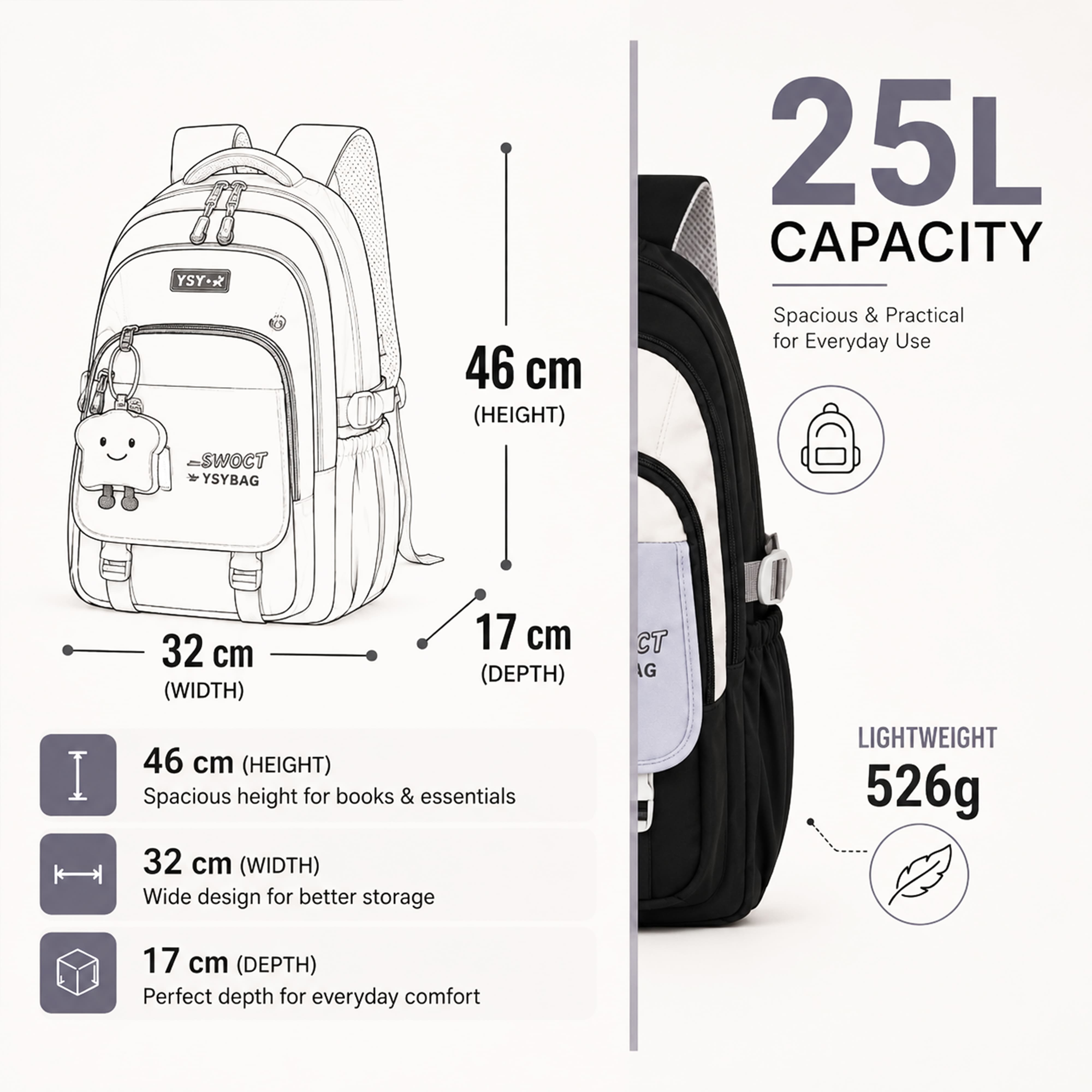 Buy MyneeMoe Sweet Dreams Kids Backpack – Durable, Stylish & Spacious School Bag (Age 9-15Y) - School Bag at MyneeMoe Online In India