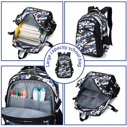 Buy Champ’s Choice Football Print School Bag - Waterproof, Large Capacity Backpack at MyneeMoe Online In India