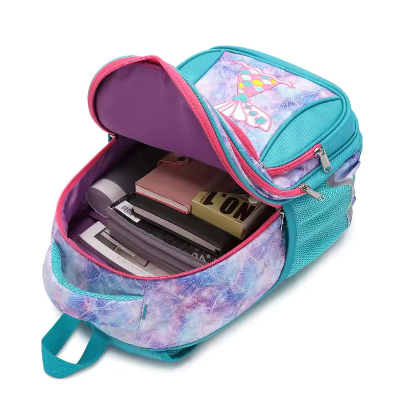 Buy Magical Mermaid & Unicorn Print School Bag - Waterproof & Spacious Backpack for Kids at MyneeMoe Online In India