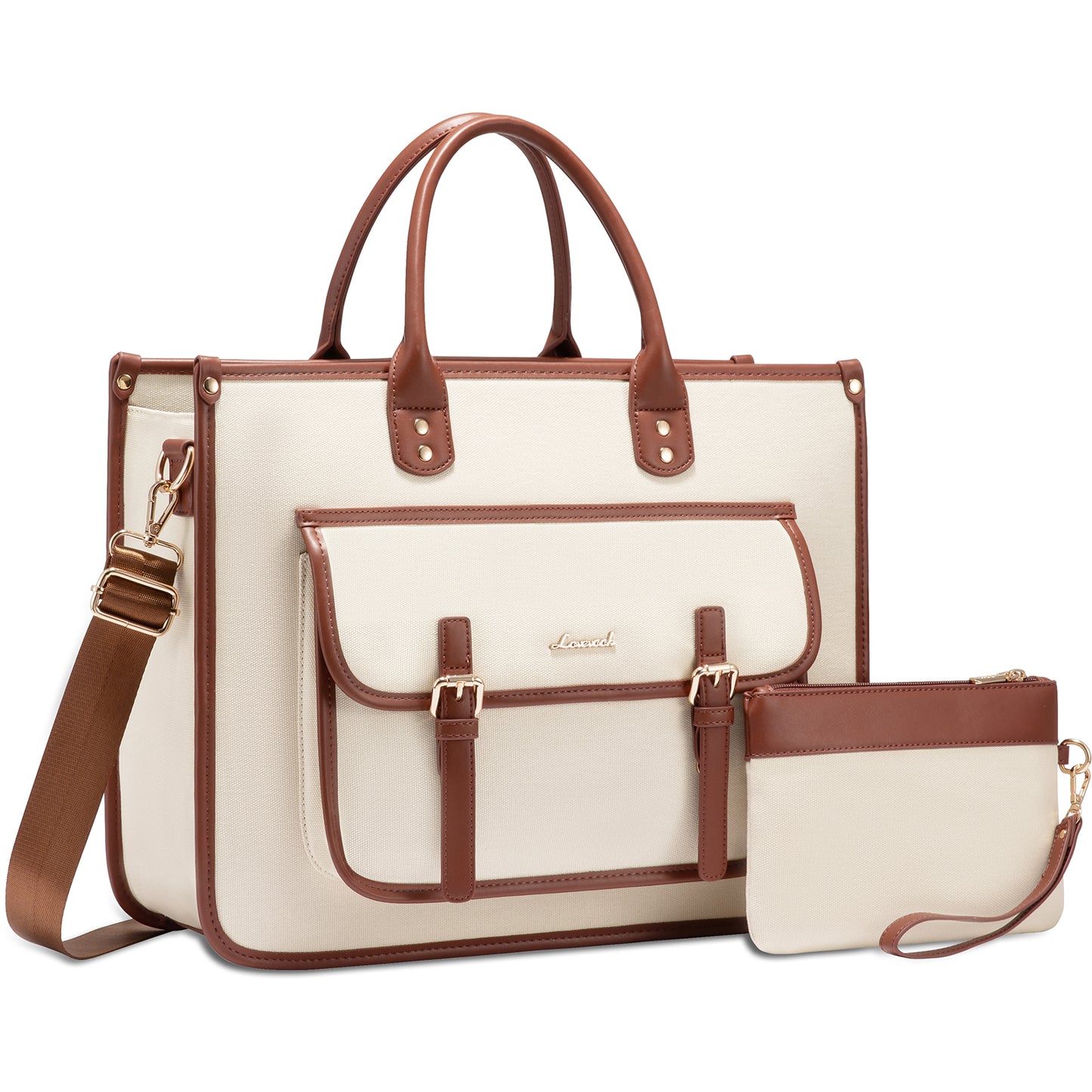 Buy Lovevook Travel Bag - Spacious Weekender with Handy Pockets & Clutch Beige at MyneeMoe Online In India