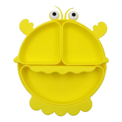 Buy Crayfish Silicone Feeding Set – Fun, Safe, Anti-Slip Essentials for Baby Mealtime Yellow at Myneemoe Online In India