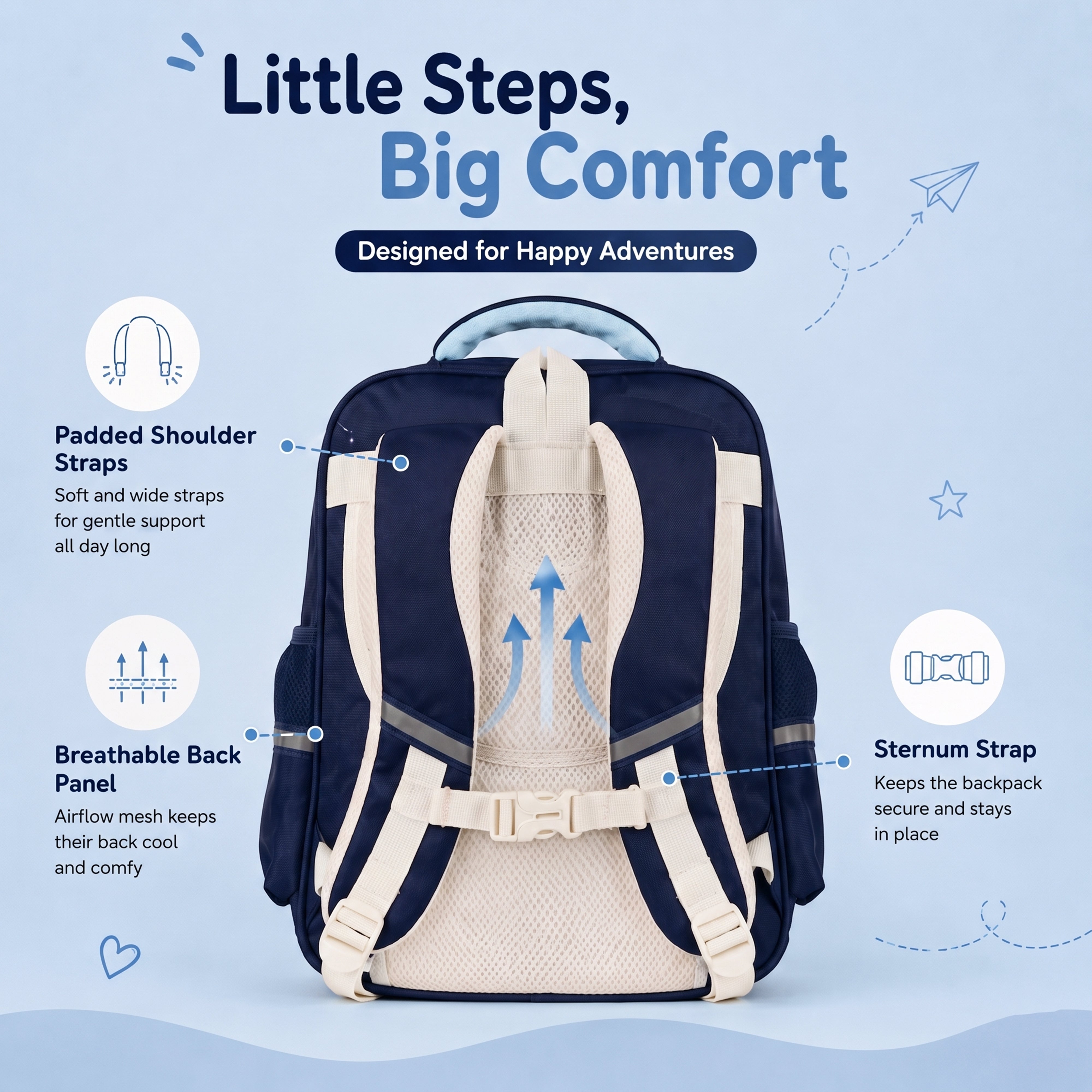 Buy MyneeMoe Explorer Kids School Backpack – Water-Resistant & Spacious School Bag (Age 4–6Y) - School Bag at MyneeMoe Online In India
