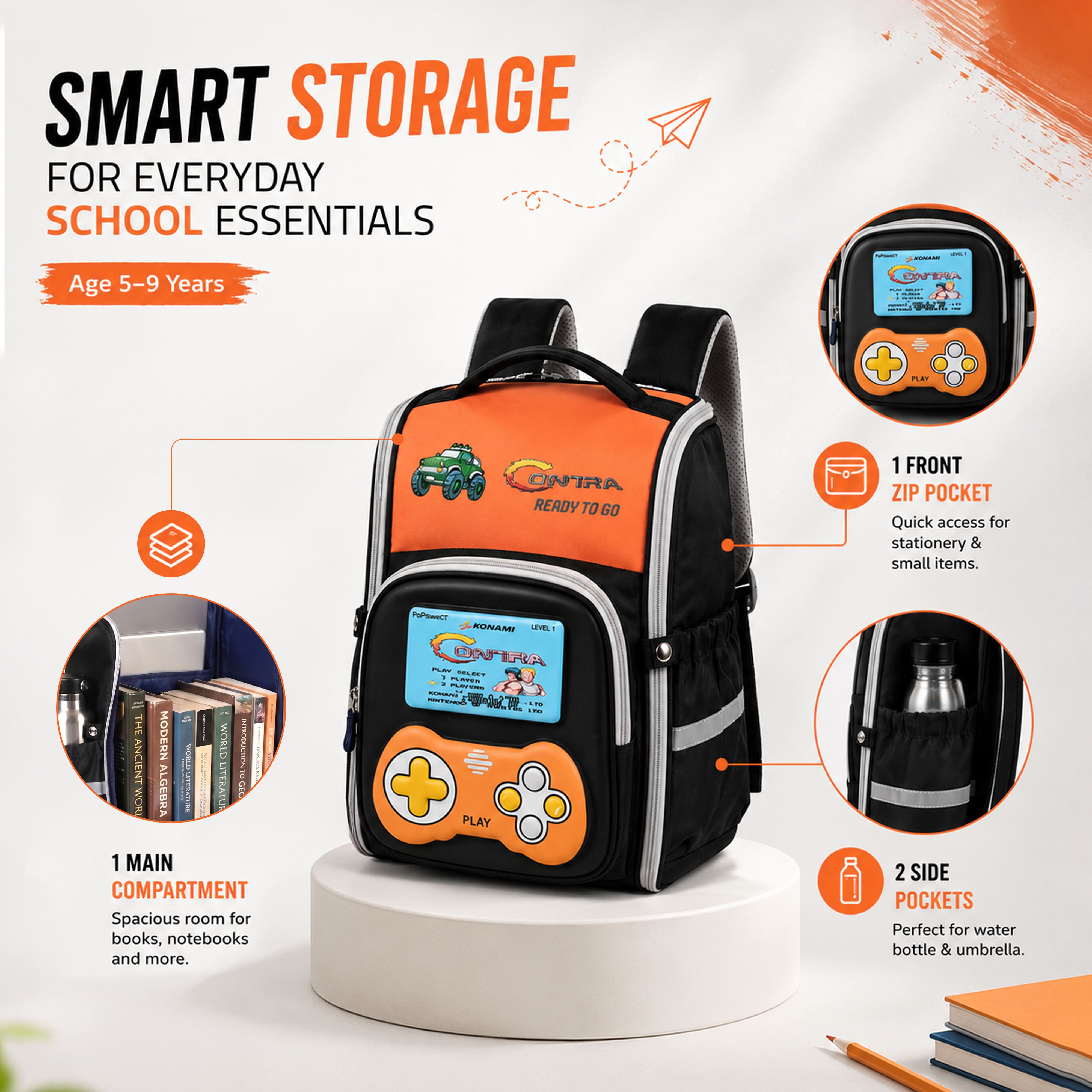 Buy MyneeMoe Play Box Kids School Backpack – Durable, Stylish & Spacious School Bag (Age 5–9Y) - at MyneeMoe Online In India