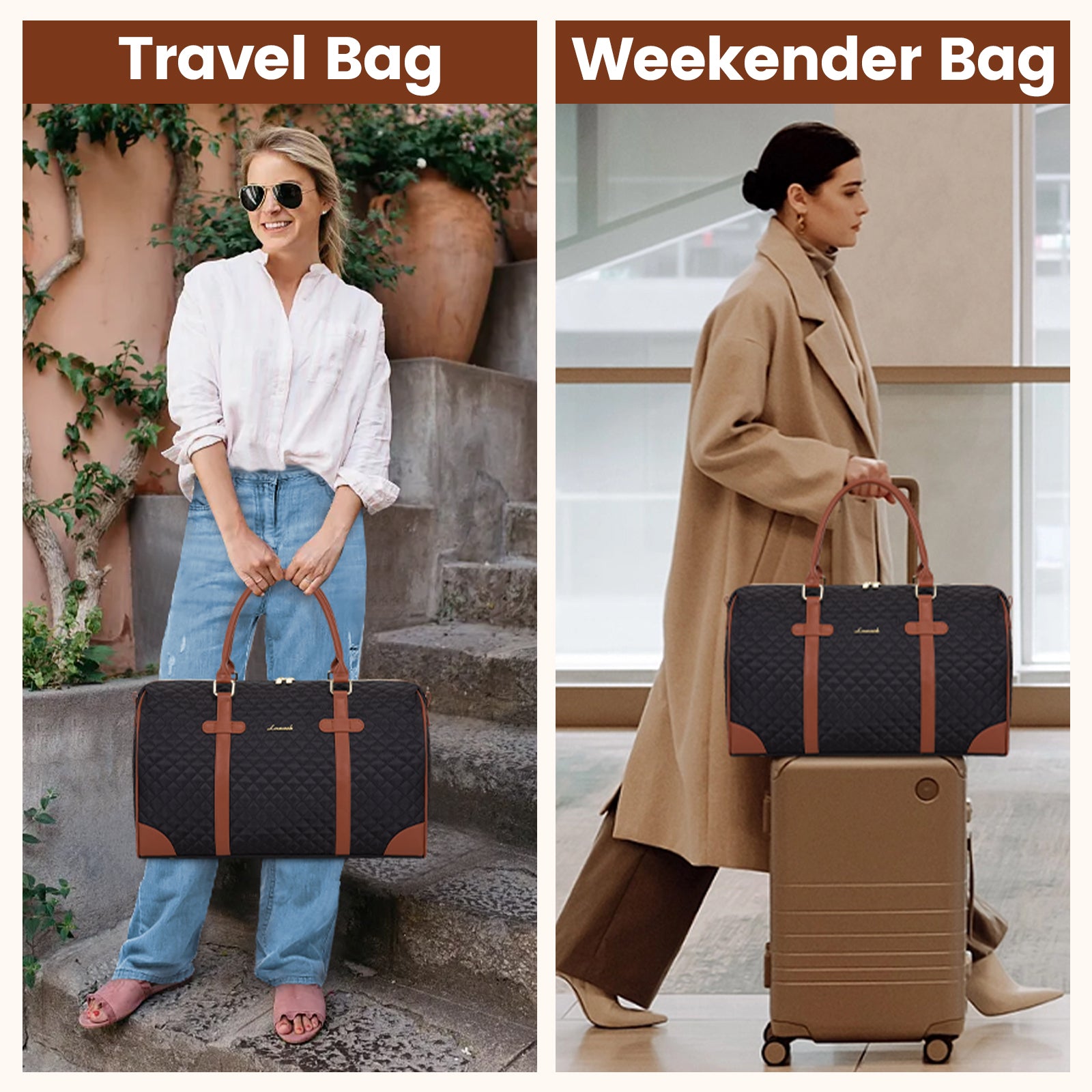 Buy MyneeMoe Lovevook All-in-One 3-Piece Black Travel Set for Weekend Escapes - Travel & Tote Bags at MyneeMoe Online In India