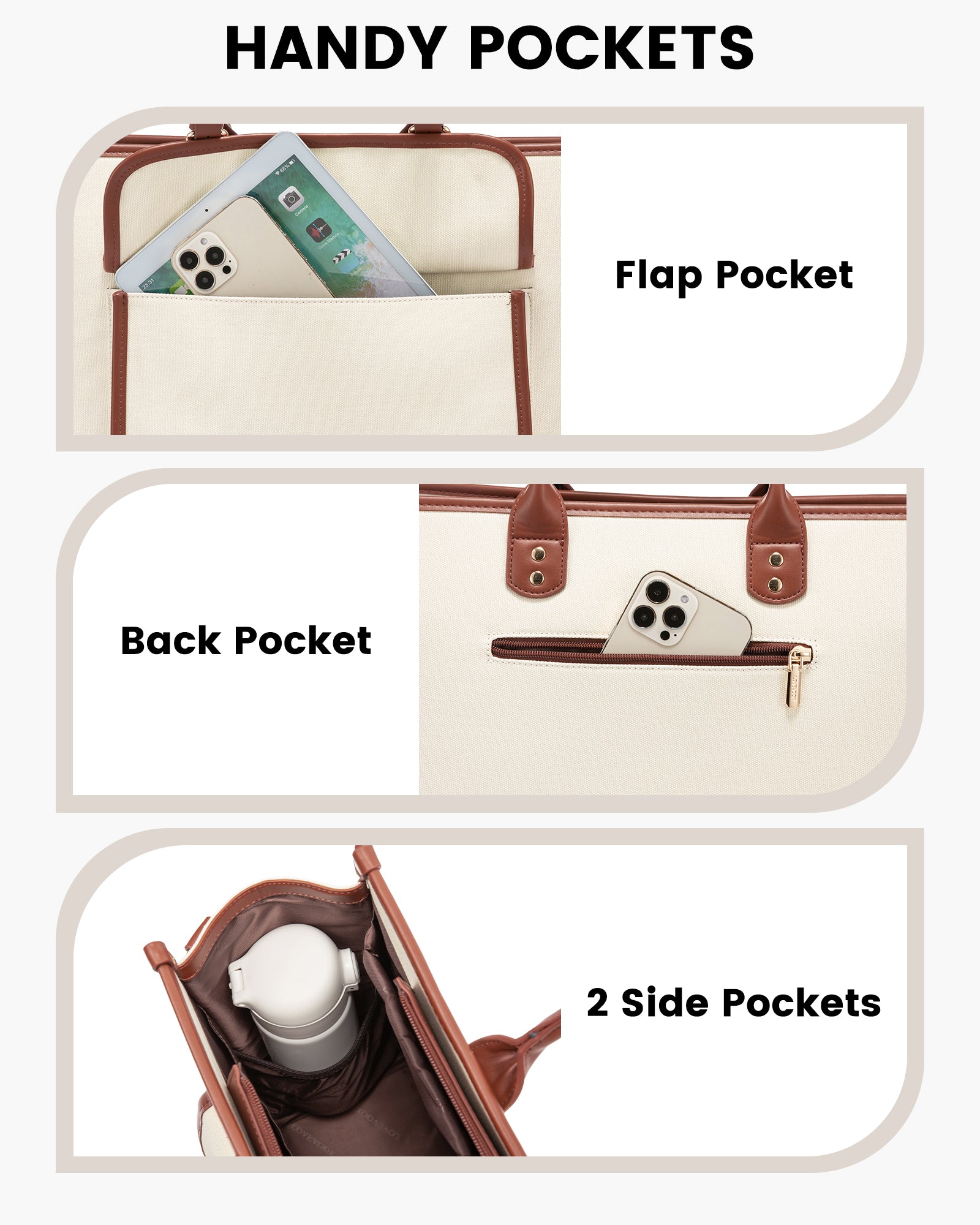 Buy MyneeMoe Lovevook Travel Bag Beige - Spacious Weekender with Handy Pockets & Clutch - Travel & Tote Bags at MyneeMoe Online In India