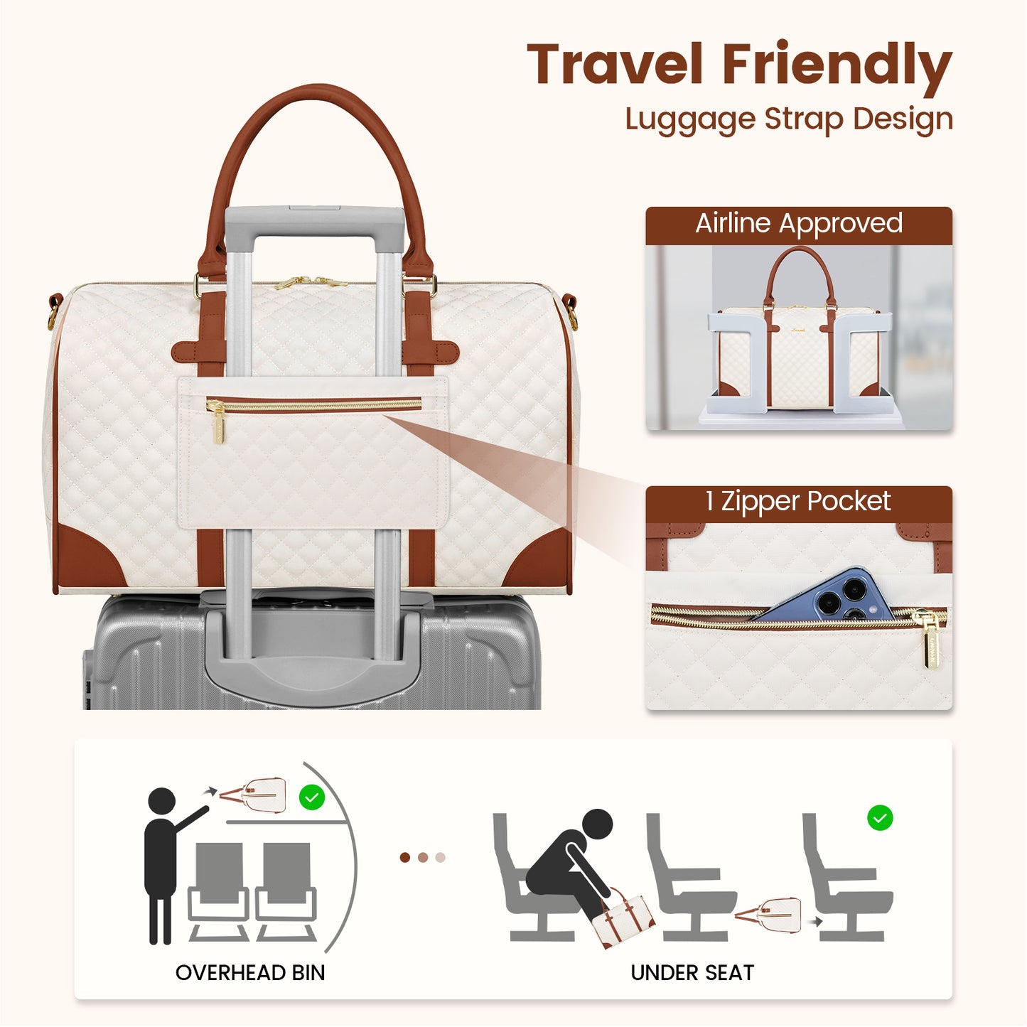 Lovevook All-in-One 3-Piece Travel Set for Weekend Escapes