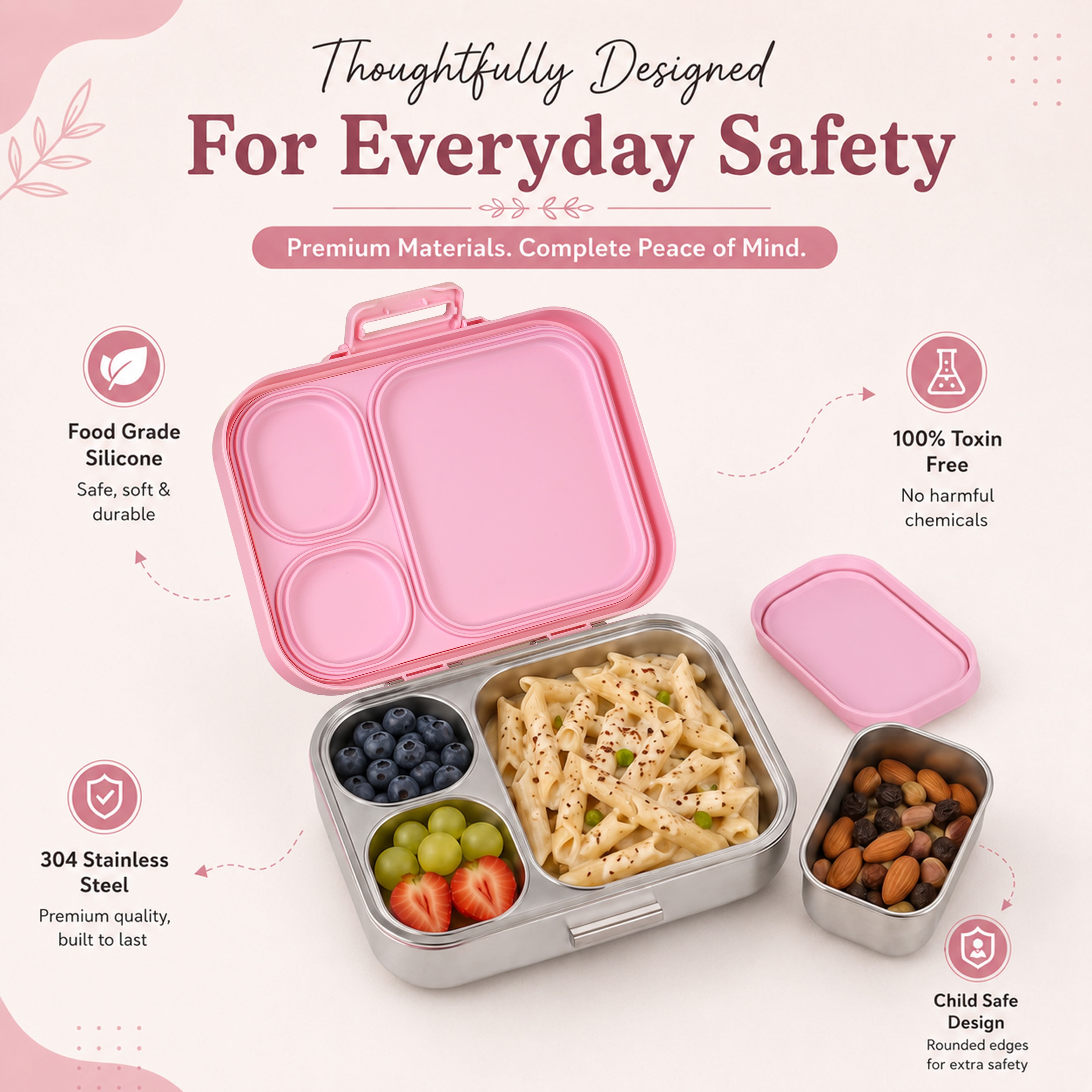 Buy MyneeMoe Cubix Stainless Steel Bento Lunch Box - Abstract - at MyneeMoe Online In India