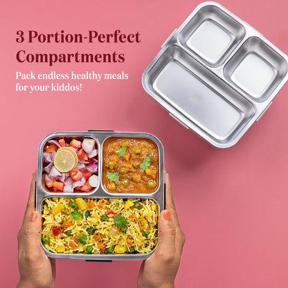 Buy MyneeMoe Happy Panda Bento Lunch Box – Leak-Proof, Stainless Steel & Easy to Carry - Bento Lunch Box at MyneeMoe Online In India