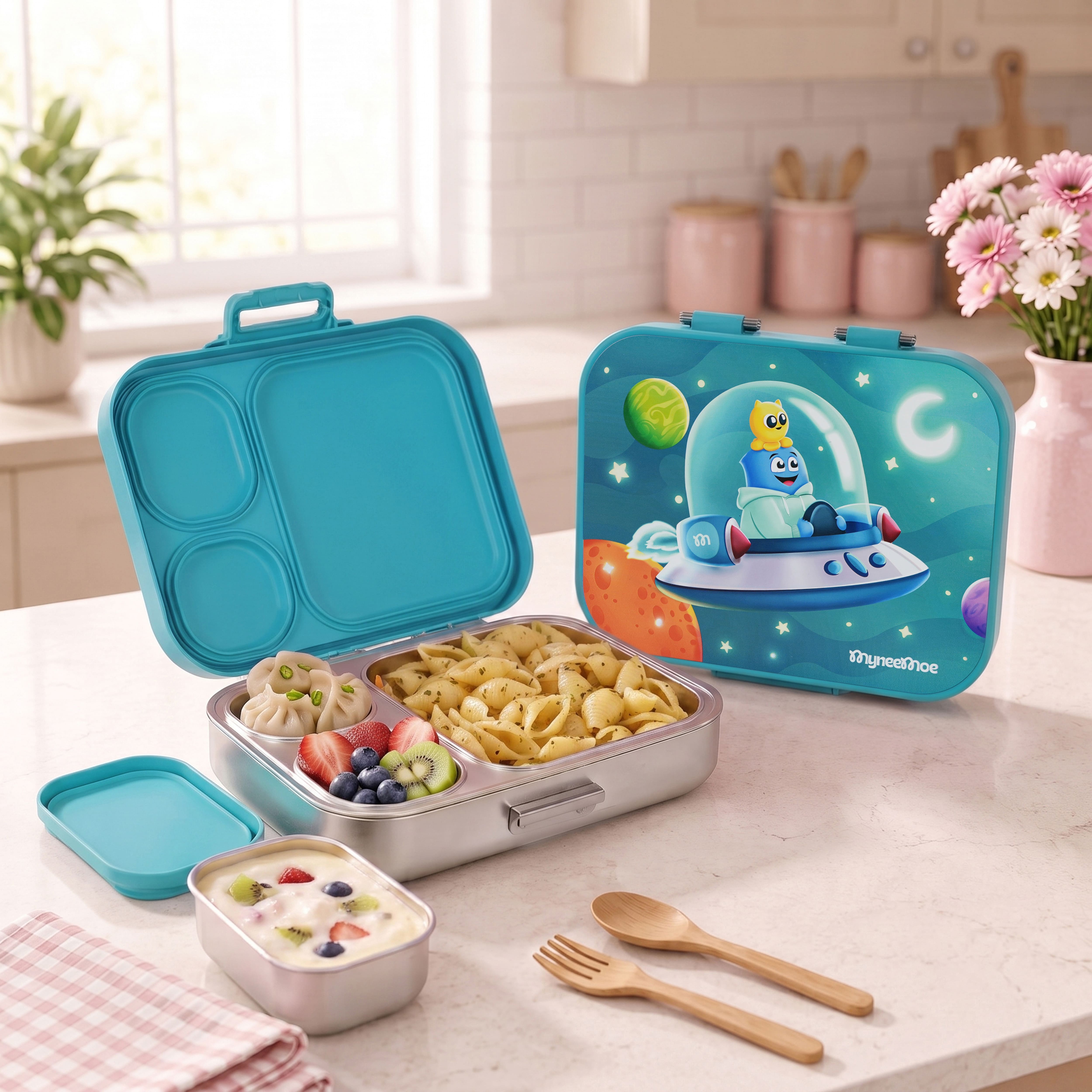 Cubix Stainless Steel Bento Lunch Box - Space Explorer