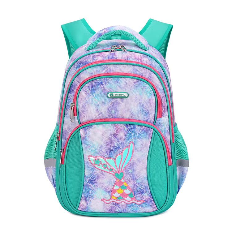 Buy Magical Mermaid & Unicorn Print School Bag - Waterproof & Spacious Backpack for Kids Green-Mermaid at MyneeMoe Online In India