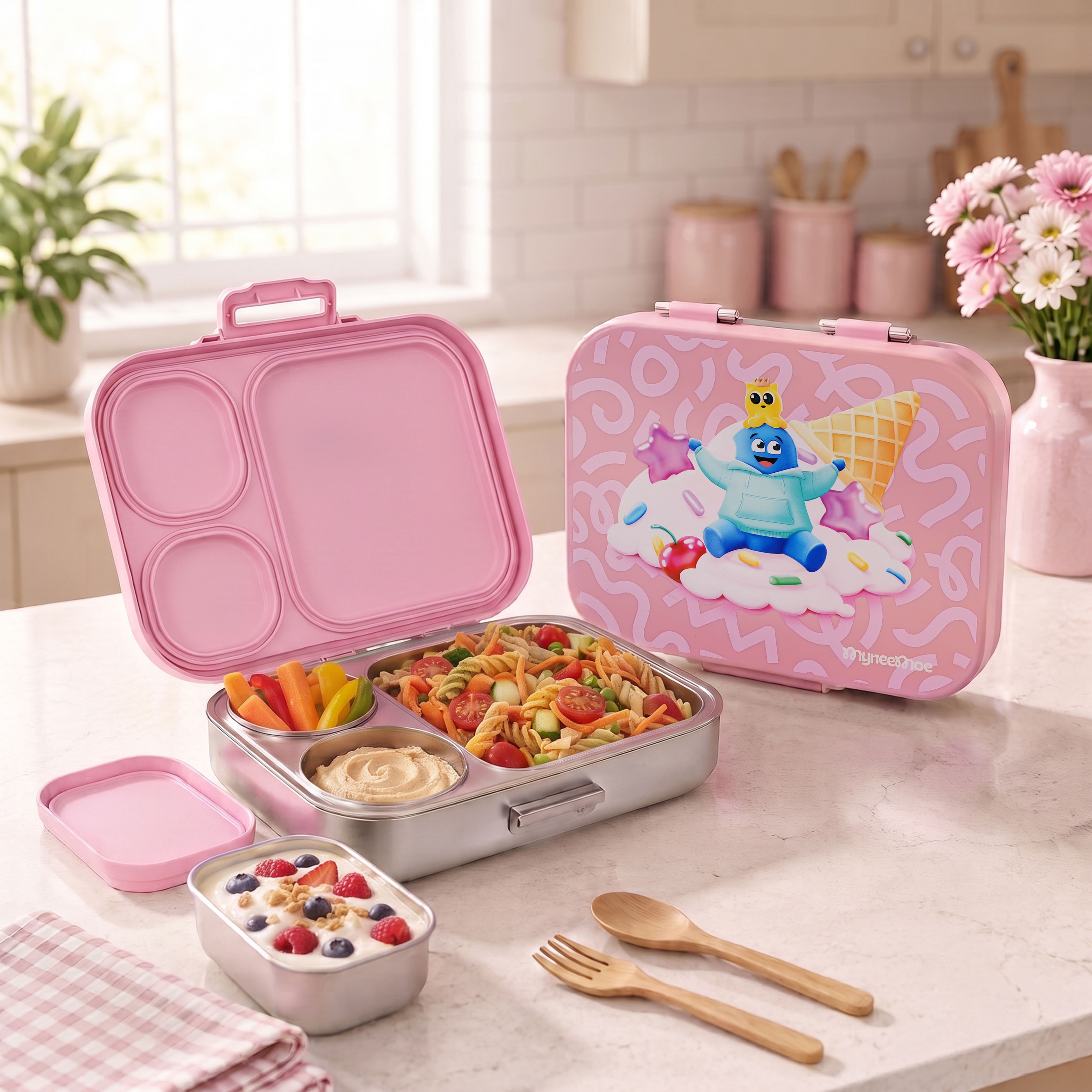 Buy MyneeMoe's Stainless Bento Box Set for Meal Organisation