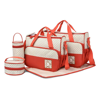 Buy MumStyle 5-in-1 Multi-Function Diaper Bag - Large Capacity Mommy Tote Rose Madder at MyneeMoe Online In India