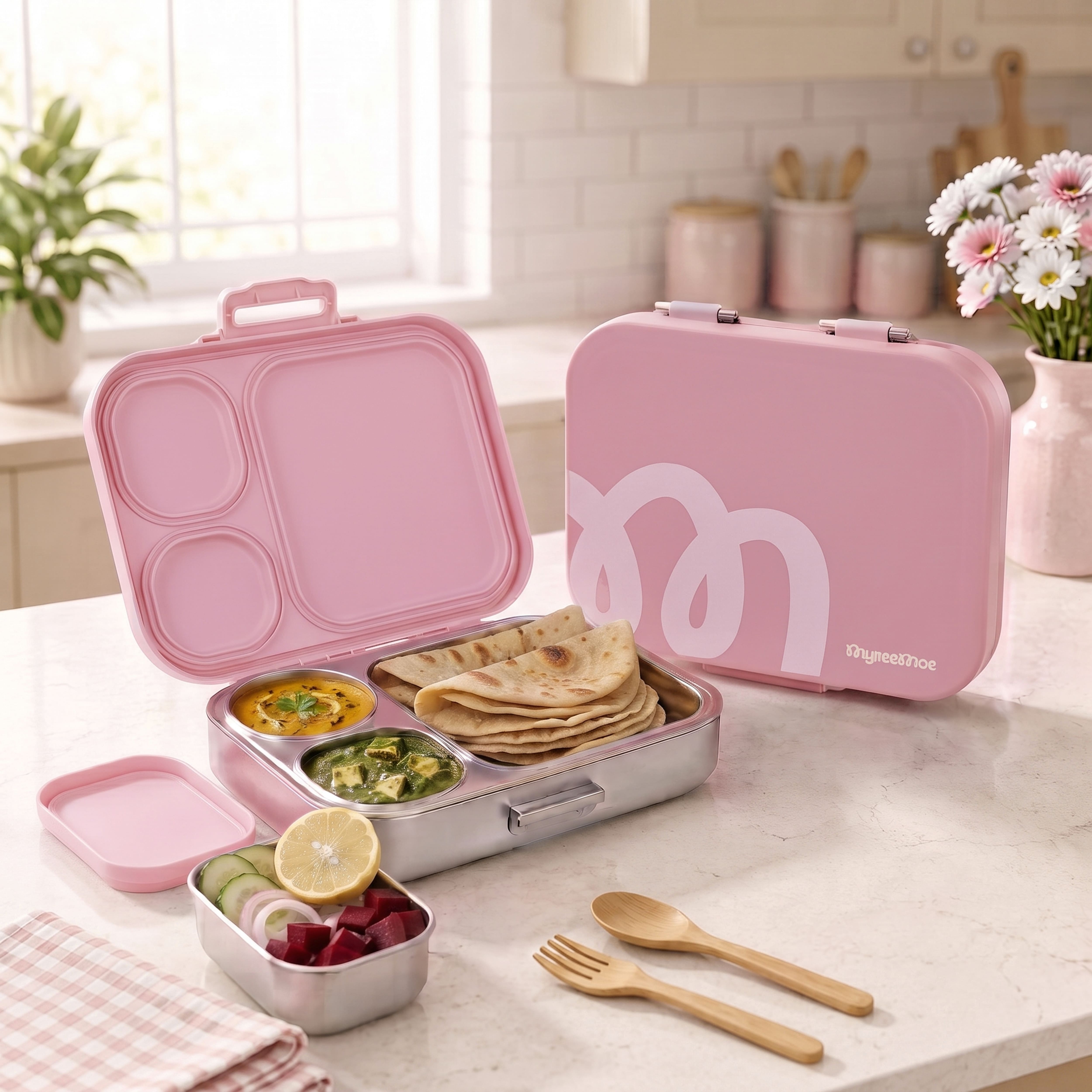 Buy MyneeMoe's Stainless Bento Box Set for Meal Organisation