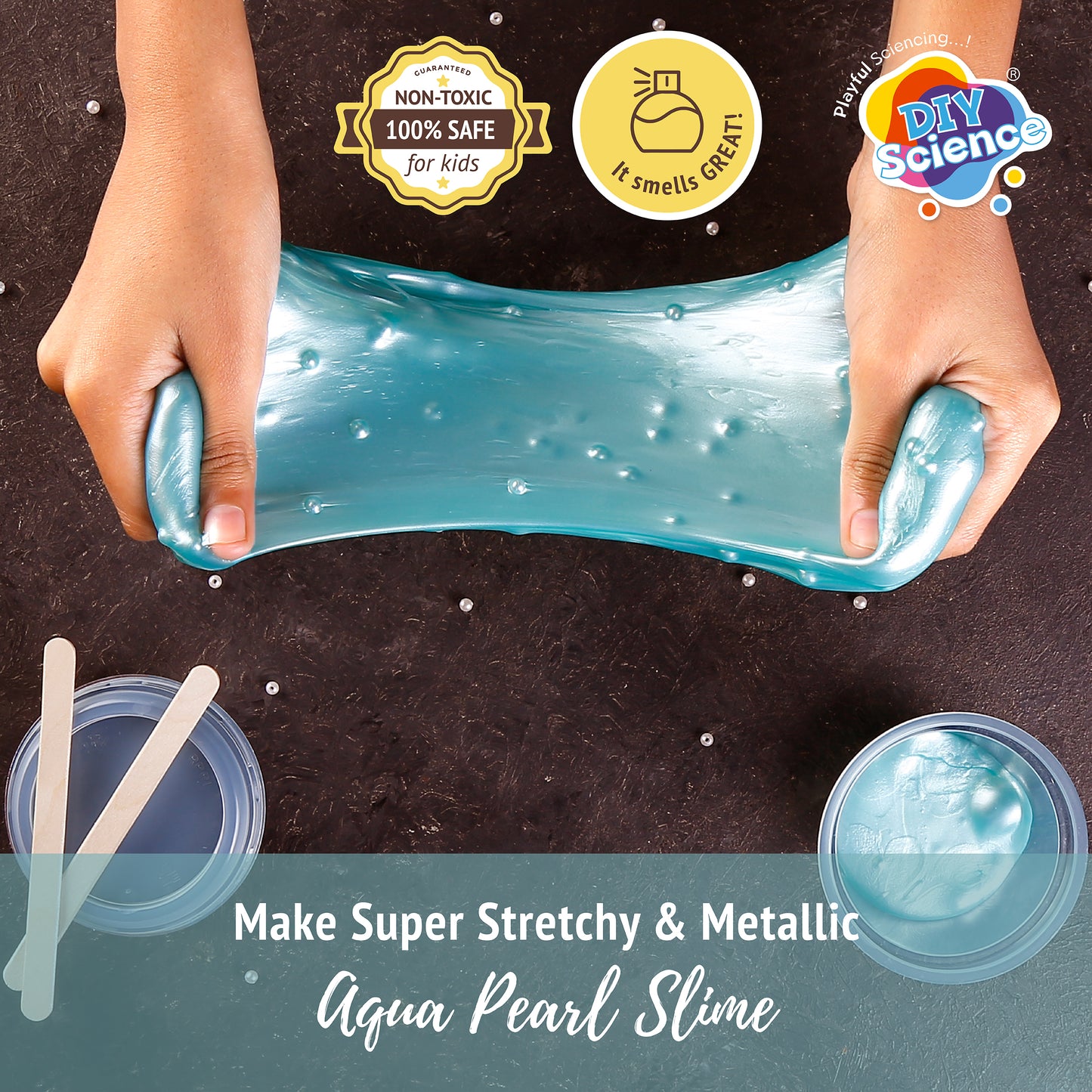 Buy Diy Science Aqua Pearl Cup Slime Kit (Texture Metallic Slime) at Myneemoe Online In India