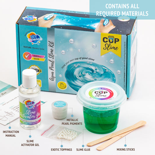 Buy Diy Science Aqua Pearl Cup Slime Kit (Texture Metallic Slime) at Myneemoe Online In India