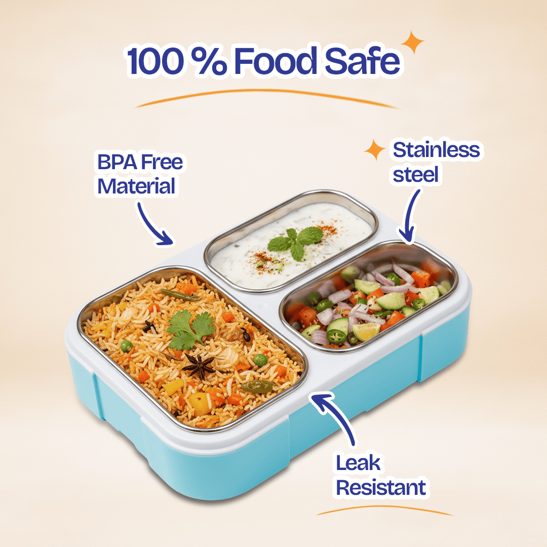 Buy MyneeMoe MyneeMoe Kosta-3 Stainless Steel Insulated Lunch Box - Lunch Box at MyneeMoe Online In India
