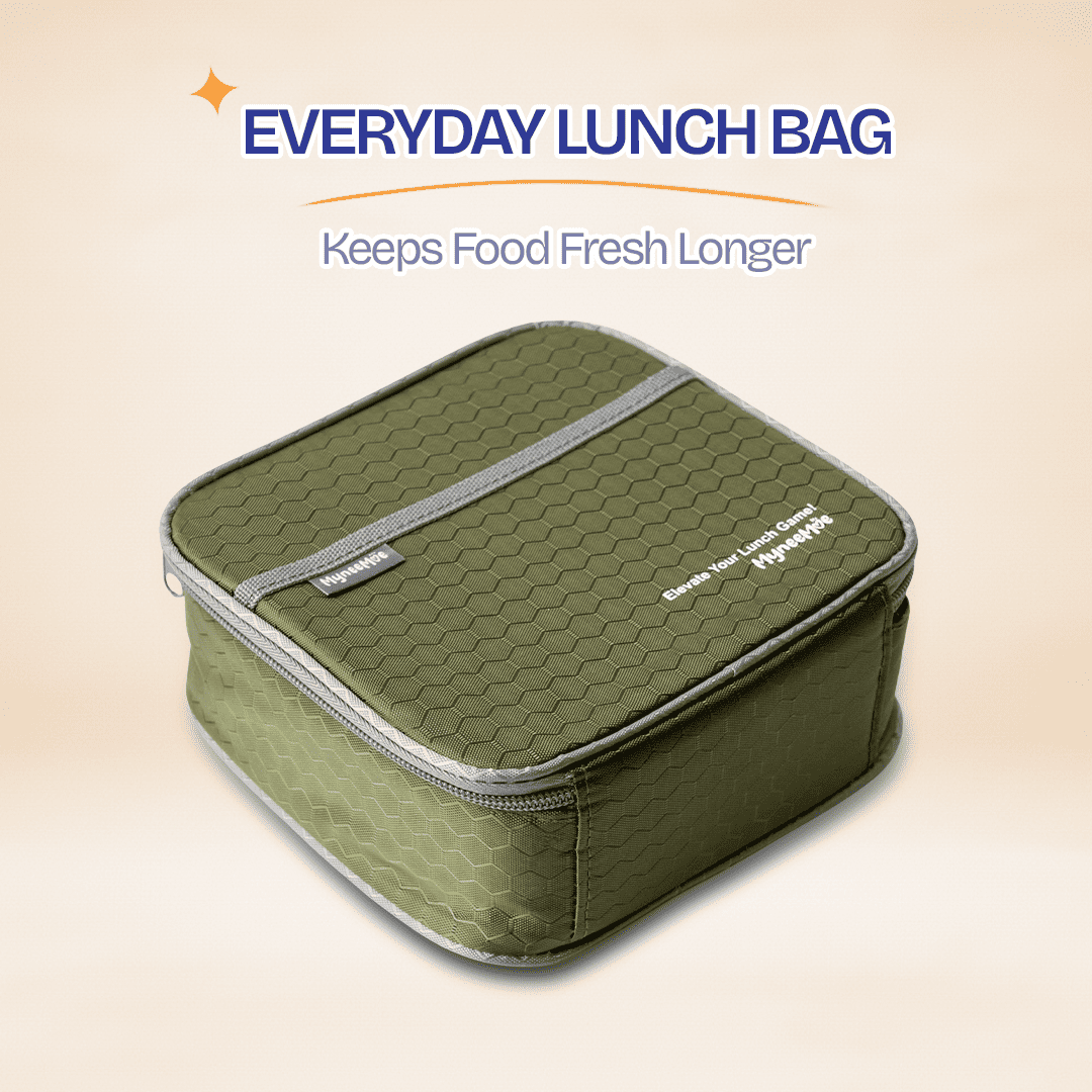 Buy MyneeMoe Meal Station 3 Compartment Stainless Steel Bento Lunch Box with Bag - Bento Lunch Box at MyneeMoe Online In India