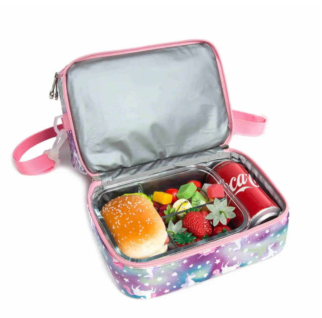 Buy MyneeMoe ChillMate Insulated Lunch Bag – Spacious, Durable & Waterproof With Dual Comp. (Rainbow Unicorn) - Lunch Bag at MyneeMoe Online In India