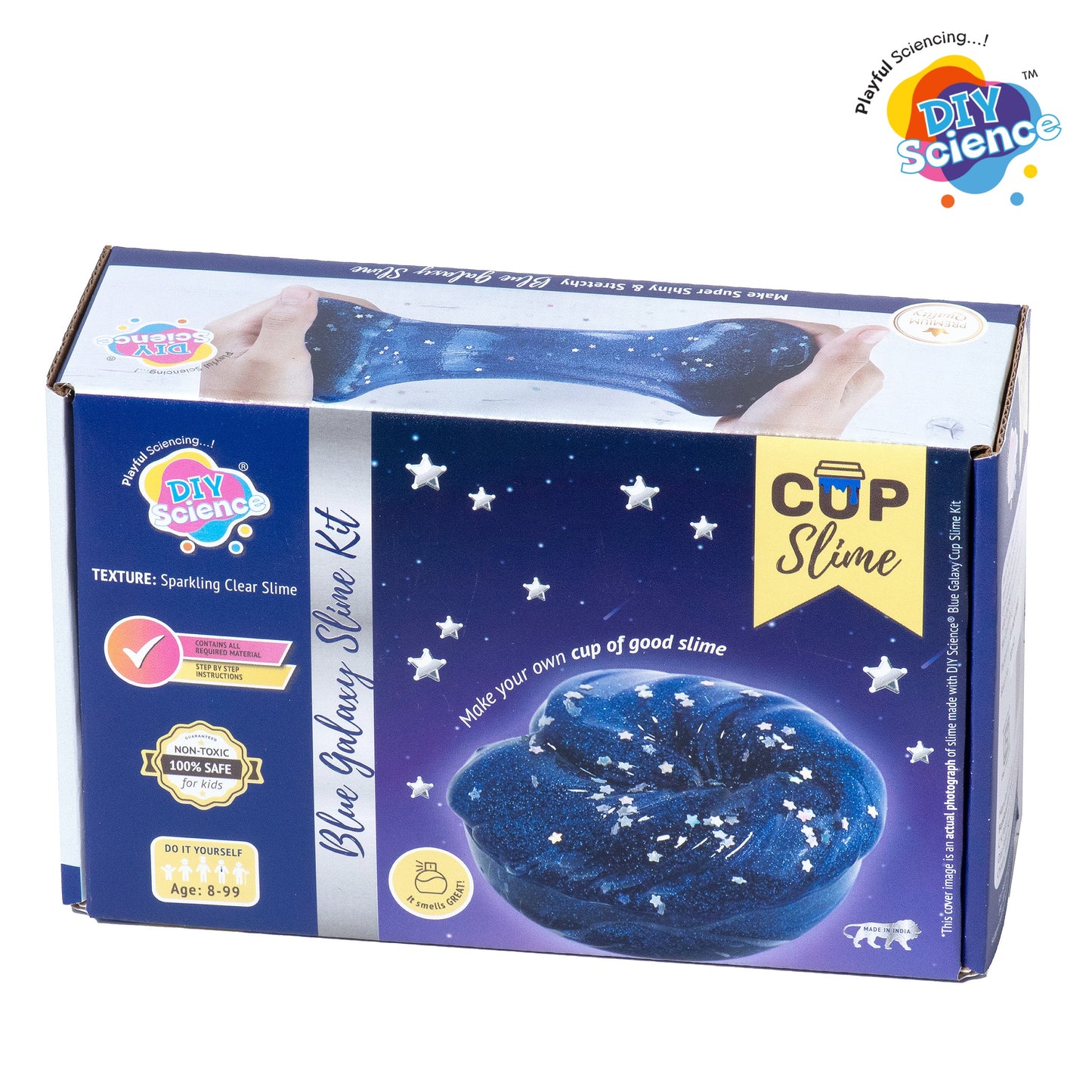 Buy Diy Science Blue Galaxy Cup Slime Kit (Texture Sparkling Clear Slime) at Myneemoe Online In India