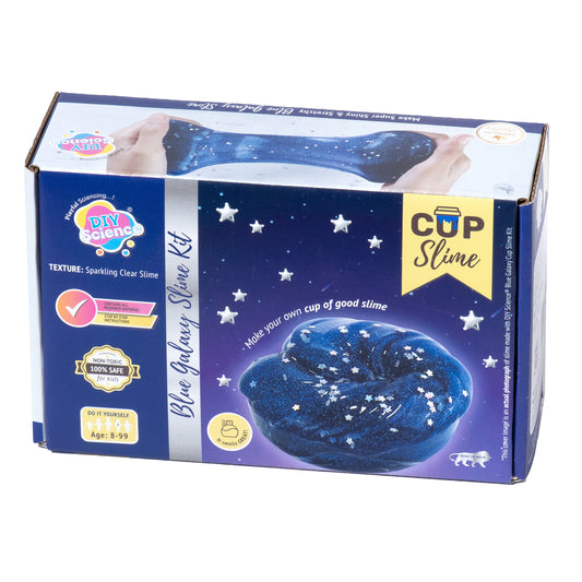 Buy DIY Science Blue Galaxy Cup Slime Kit (Texture: Sparkling Clear Slime) at Myneemoe Online In India