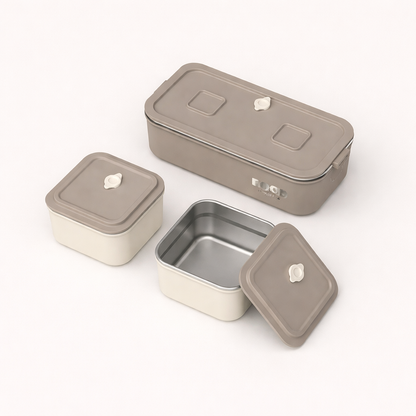 Buy MyneeMoe LitBox 3 Compartment Stainless Steel Lunch Box With Insulated Lunch Bag - Lunch Box at MyneeMoe Online In India