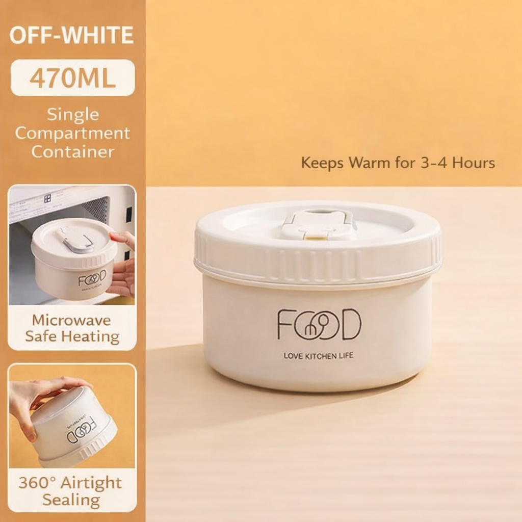 Lunch Time 4 Compartment Stainless Steel Lunch Box with Bag Microwave Safe