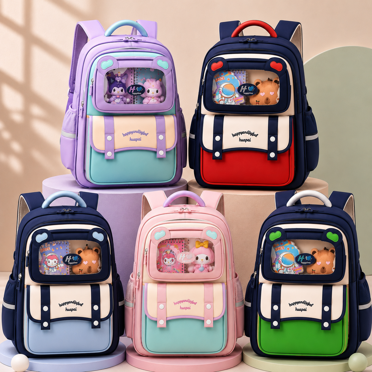 Buy MyneeMoe Explorer Kids School Backpack – Water-Resistant & Spacious School Bag (Pink) - School Bag at MyneeMoe Online In India