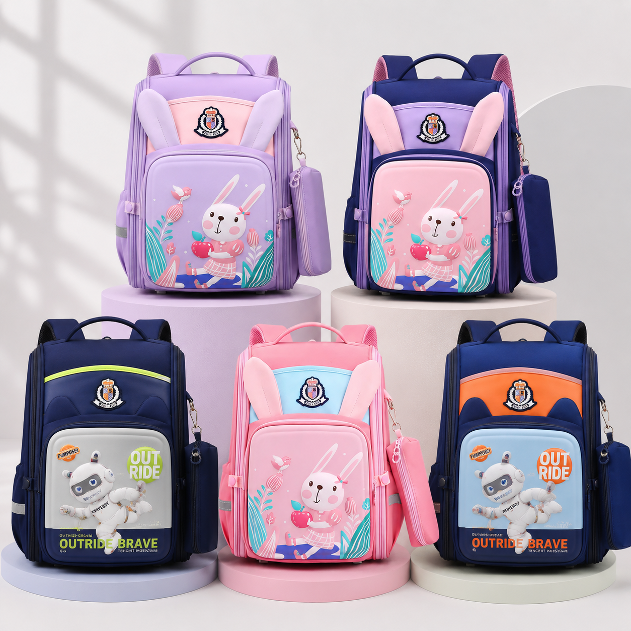 Young Minds Kids Backpack – Durable, Stylish & Spacious School Bag (Dark Purple)