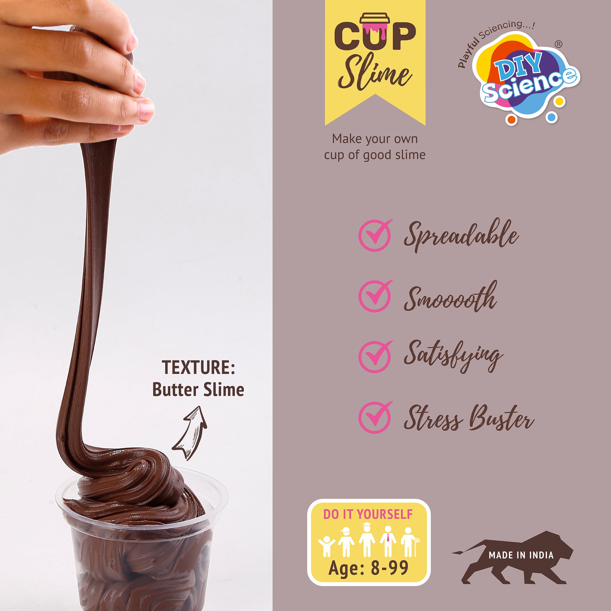 Buy Diy Science Chocolate Frosting Cup Slime Kit (Texture Butter Slime) at Myneemoe Online In India