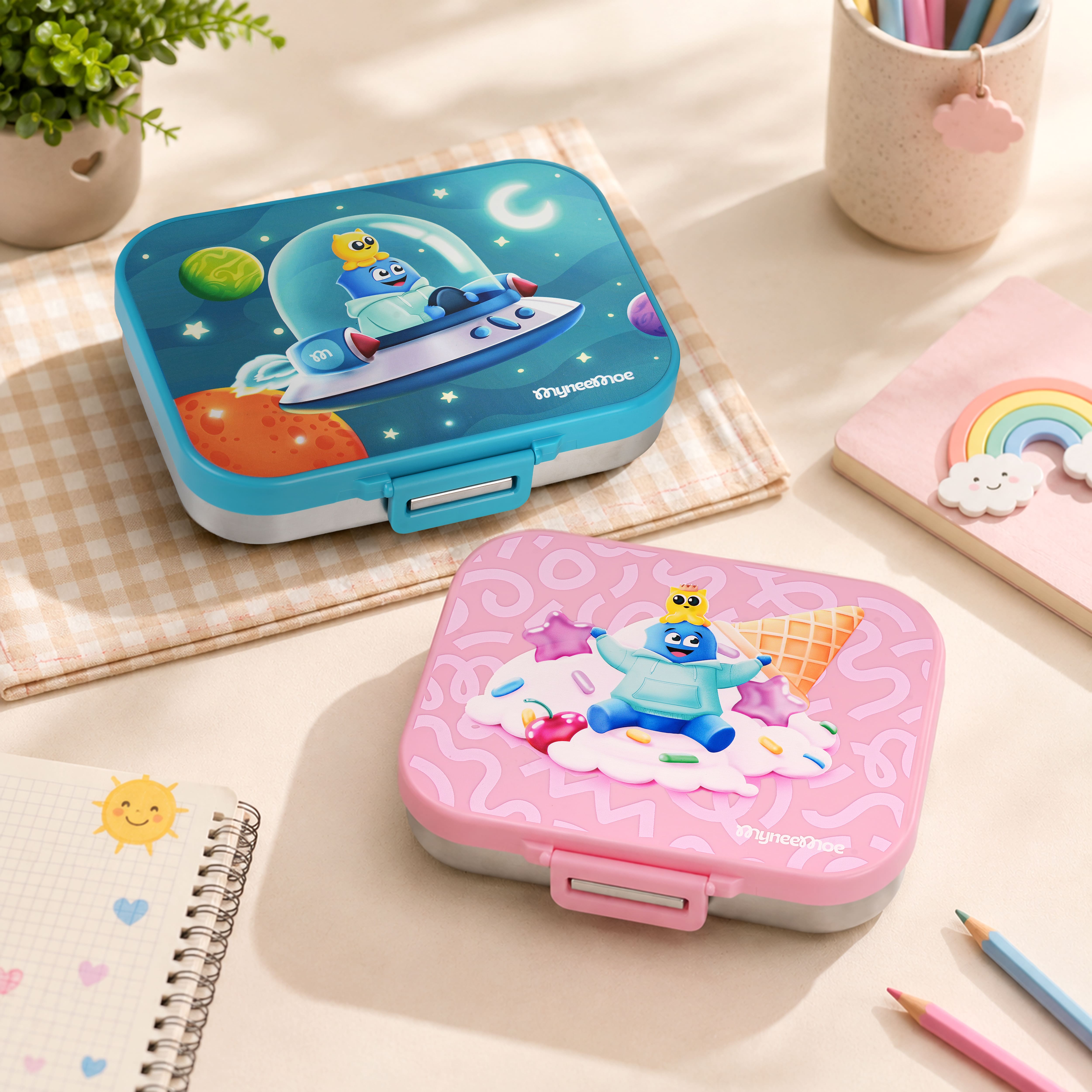 Cubix Stainless Steel Bento Lunch Box - Space Explorer