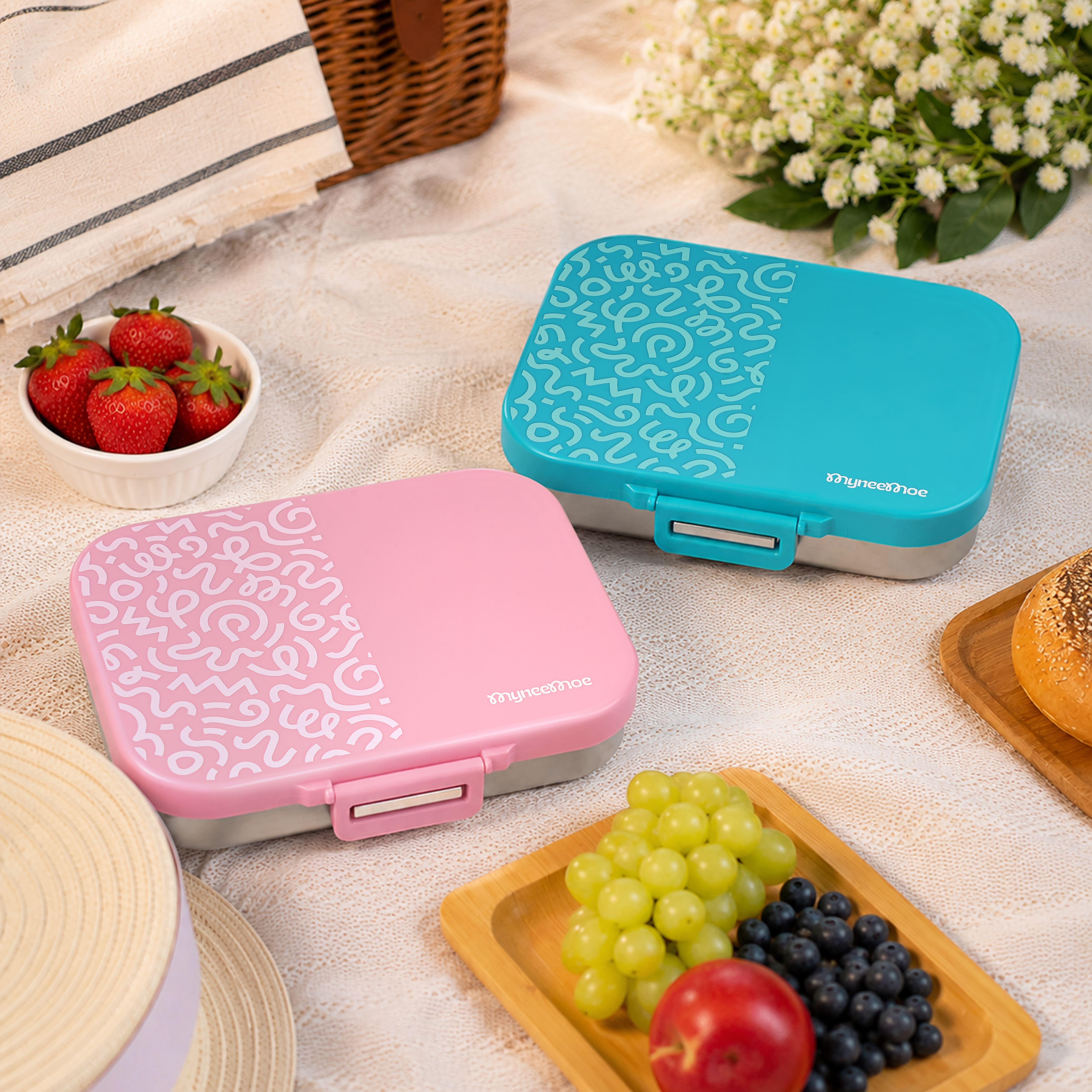 Buy MyneeMoe Cubix Stainless Steel Bento Lunch Box - Abstract - at MyneeMoe Online In India